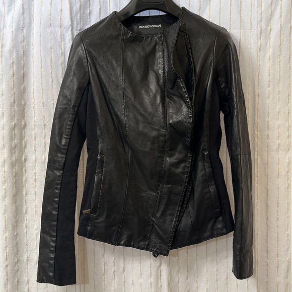 EMPORIO ARMANI Leather Jacket - Picture 2 of 10